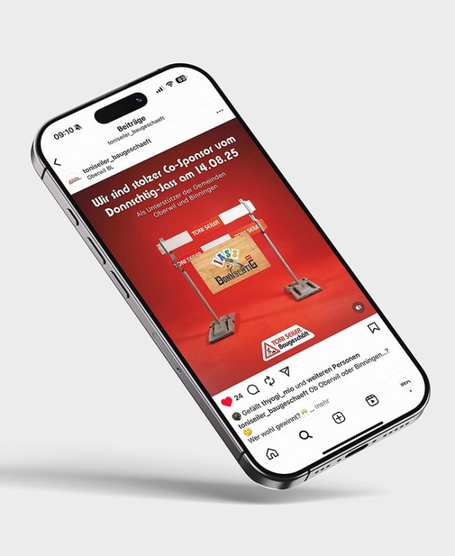 Social Media Branding «Toni Seiler Baugeschäft»