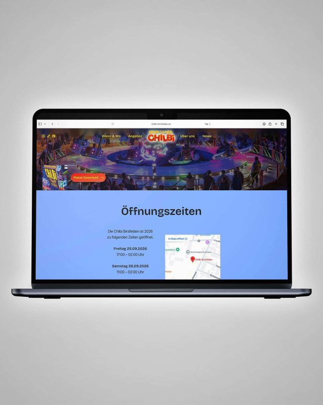 «Chilbi Birsfelden» Webdesign