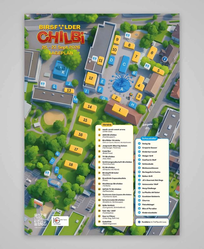 Lageplan-Plakat <br>«Birsfälder Chilbi»